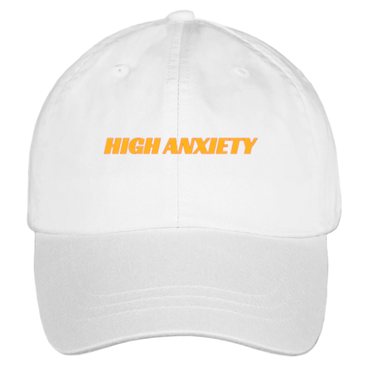 High Anxiety White Logo Hat